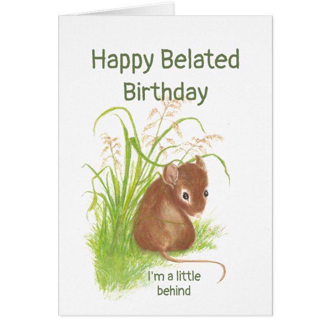 Amusant, Anniversaire Belge, avec Mouse mignonne (Devant)