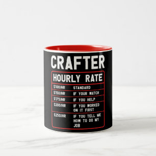 Amusant Artiste Taux Horaire Deux Tons Café Mug