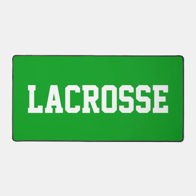 Amusant Athlétique Blanc Texte LACROSSE Sur Fond V (Recto)
