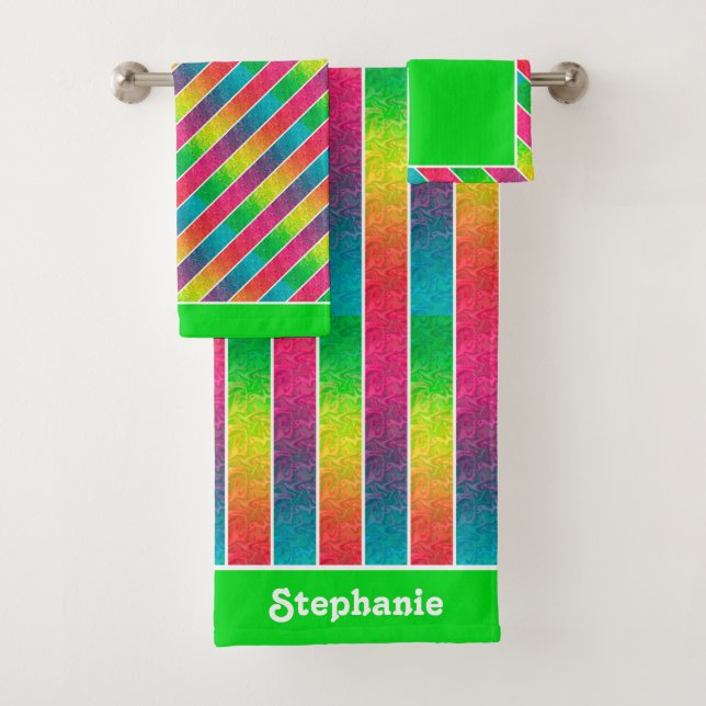 [Amusant avec des rayures] Motif #1 Rainbow Geomet (En situation)