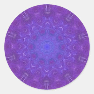 amusant avec un autocollant violet et bleu