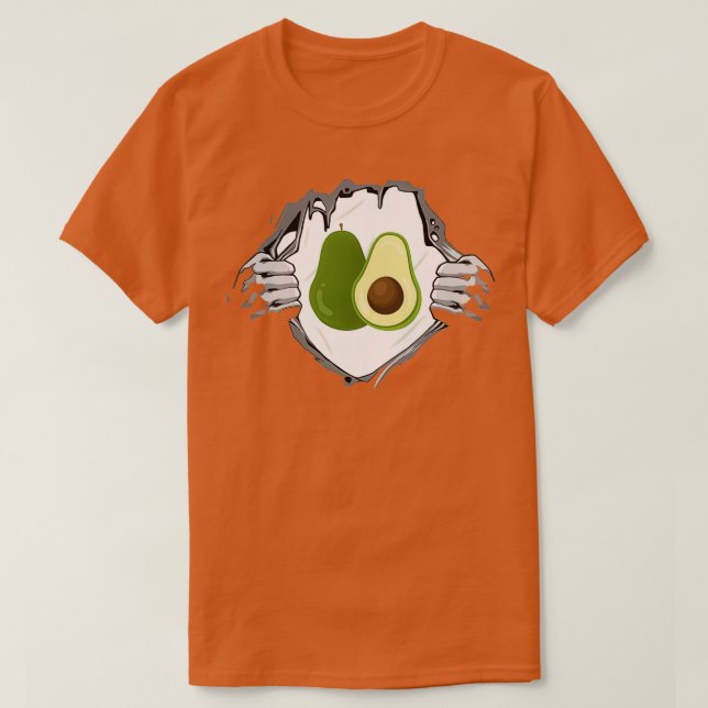 Amusant Avocado déchiré chemise classique TShirt (Design devant)