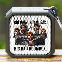 Amusant Big Hair Music Boombox Hamster Supergroup