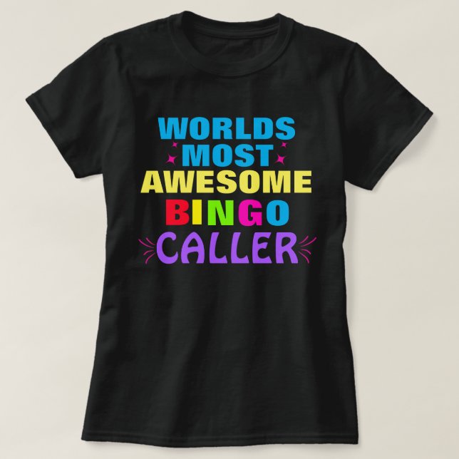 Amusant Bingo Caller Lecteur Bingo Tshirt (Design devant)