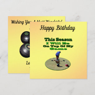 Amusant Bowler de pelouse, carte d'anniversaire pl