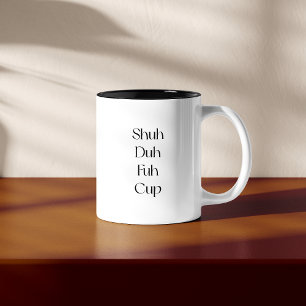 Amusant café moderne à deux tons Mug