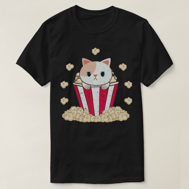 Amusant chat animal Popcorn Pullover (Design devant)