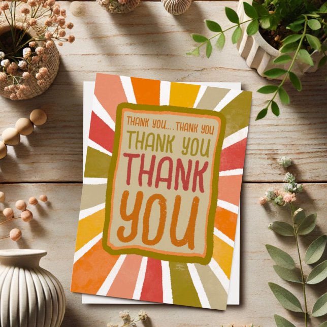 Amusant Coloré Joyeux Merci Simple Jaune (Créateur téléchargé)