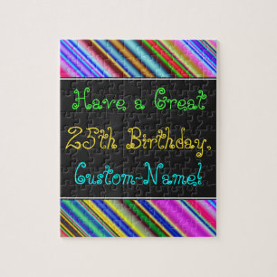 Amusant, coloré, Whimsical 25th Birthday Puzzle