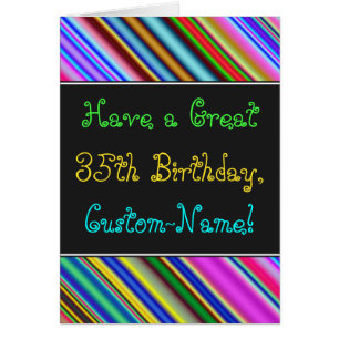 Amusant, coloré, Whimsical 35th Birthday Card