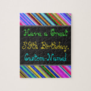 Amusant, coloré, Whimsical 59th Birthday Puzzle