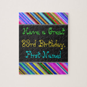 Amusant, coloré, Whimsical 83e Anniversaire Puzzle