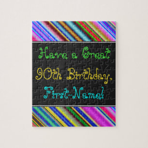 Amusant, coloré, Whimsical 90th Birthday Puzzle