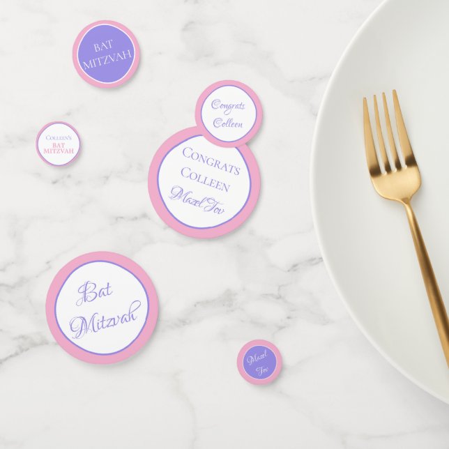 Amusant ! Confetti Bat mitzvah personnalisé (Groupe)