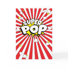 Amusant, Corny, SUPER POP ! Carte bleue Pun Popcor