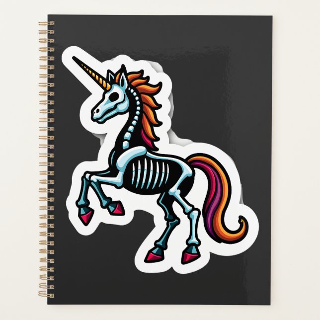 Amusant Cos de licorne de squelette pour les amour (Devant)