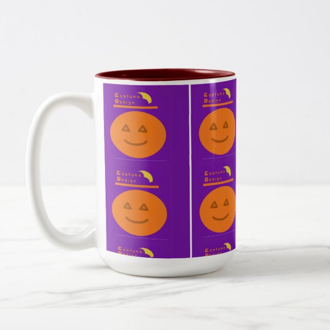 Amusant Costume Design Citrouille Halloween Mug (Gauche)