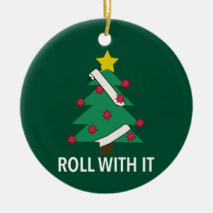 Amusant Covid Noël Arbre de Pun Ornement