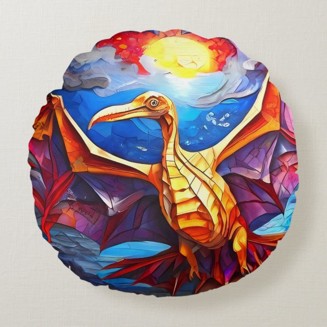 Amusant Cute Mosaic Dinosaures ensemble coussin co (Devant)