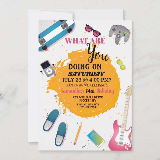 Amusant D'Être Une Jeune Invitation (Devant)