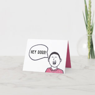 Amusant Dogs Caller Bonne Carte d'Anniversaire