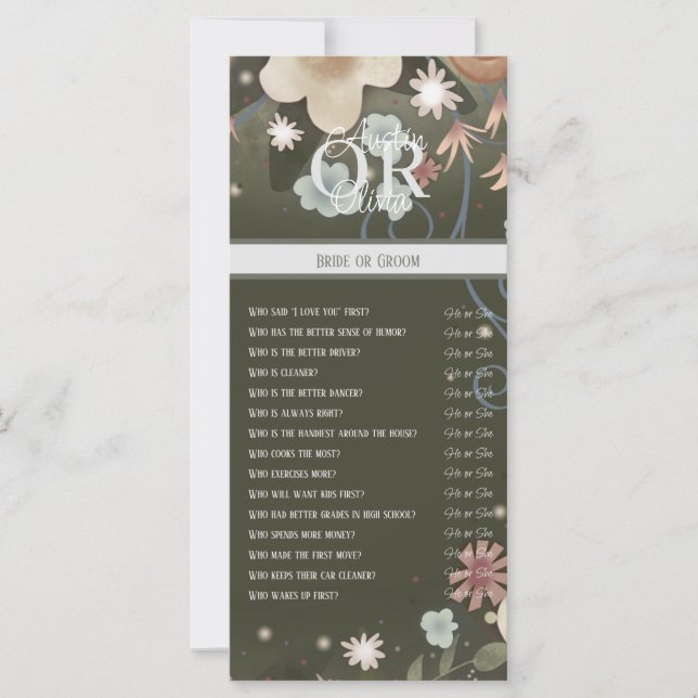 Amusant Elegant Floral Inspirivity Marié ou Groom (Devant)