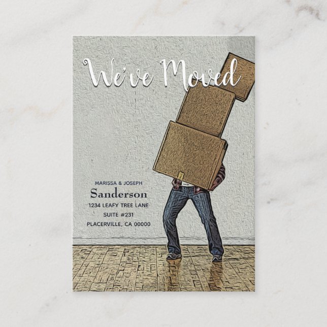 Amusant Faire-part de déménagement Nous avons démé (Devant)