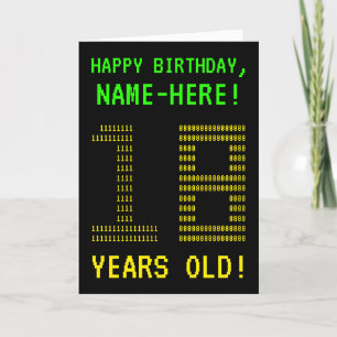Amusant, Geeky, Nerdy "18 ANS !" Carte d'anniversa