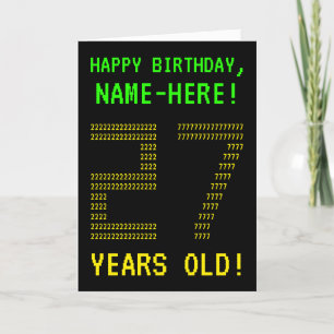 Amusant, Geeky, Nerdy "27 ANS !" Carte d'anniversa