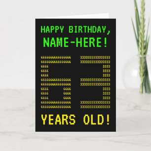 Amusant, Geeky, Nerdy "63 ANS !" Carte d'anniversa