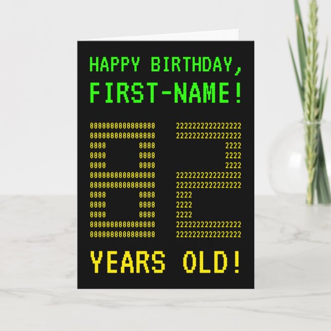 Amusant, Geeky, Nerdy "82 ANS !" Carte d'anniversa (Devant)