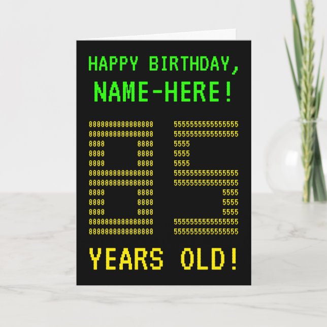 Amusant, Geeky, Nerdy "85 ANS !" Carte d'anniversa (Devant)