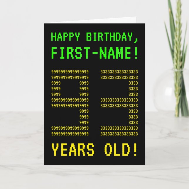 Amusant, Geeky, Nerdy "93 ANS !" Carte d'anniversa (Devant)