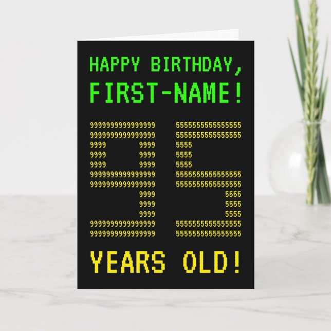 Amusant, Geeky, Nerdy "95 ANS !" Carte d'anniversa (Devant)
