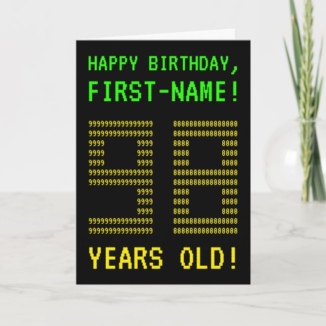 Amusant, Geeky, Nerdy "98 ANS !" Carte d'anniversa (Devant)