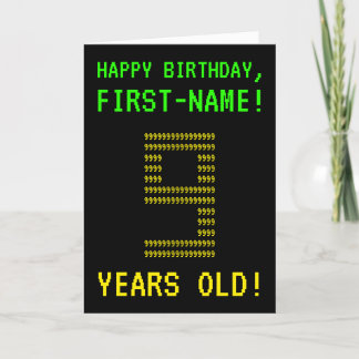 Amusant, Geeky, Nerdy "9 ANS !" Carte d'anniversai