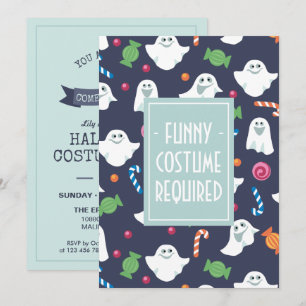Amusant Halloween Costume Fête Invitation