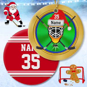 Amusant Hockey personnalisé ornements de Noël