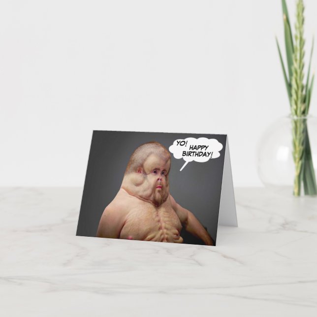 Amusant Humour Guy WTF Carte d'anniversaire (Devant)