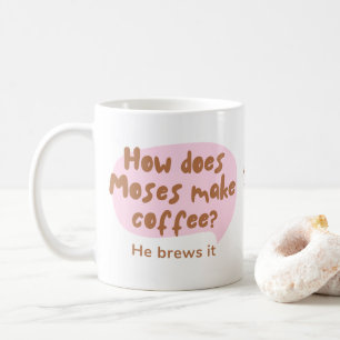 Amusant "Il Le Brûle" Moses Coffee Pun Mug
