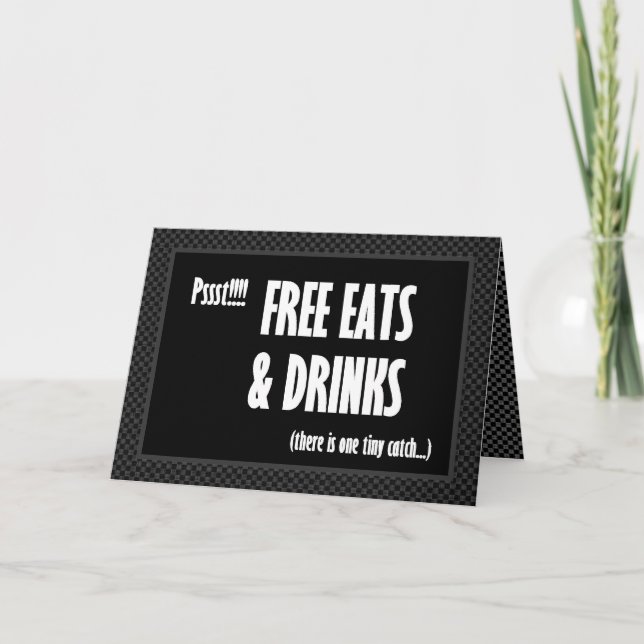 Amusant Invitation Groomsman Nourriture et boisson (Devant)