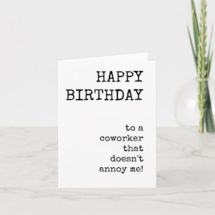 Amusant Joyeux Anniversaire, Coworker, Carte Téléc