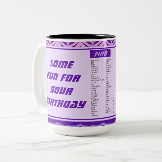 Amusant Joyeux Anniversaire Mug (Devant gauche)