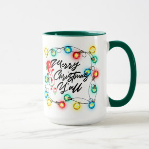 Amusant Joyeux Noël Y'all Vacances Cadeau Mug