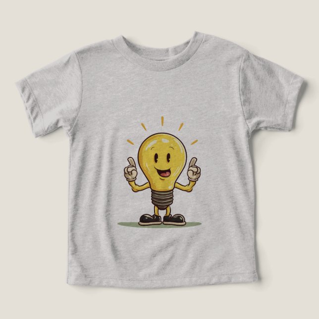 Amusant Lampe Lampe LED Cartoon T-shirt (Design Recto)
