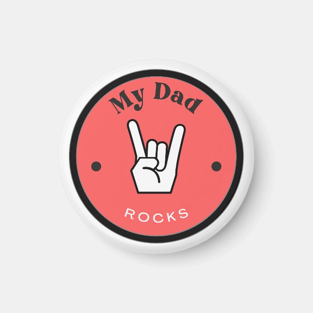 Amusant ! Magnet - Mon papa ROCHE ! (Devant)