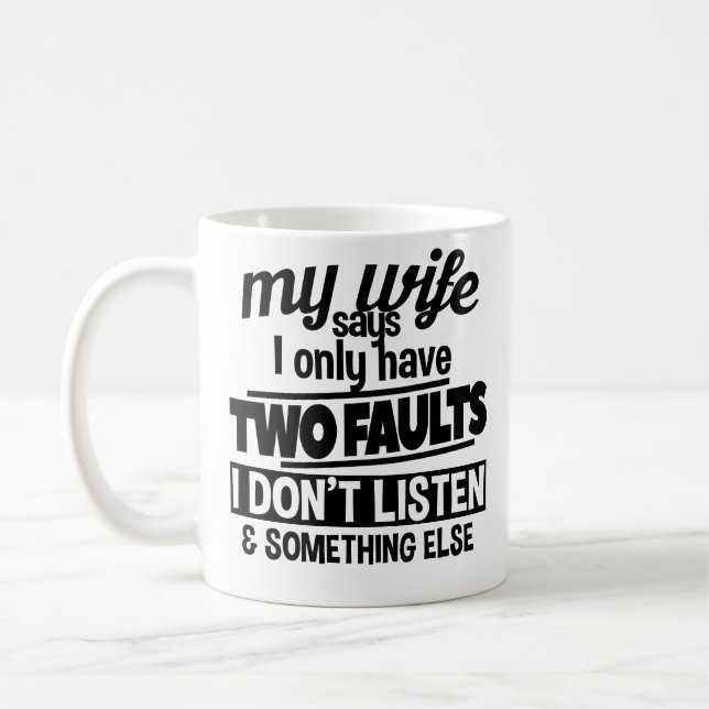 Amusant Mari Deux Failles Fête des pères de Mug Ca (Gauche)