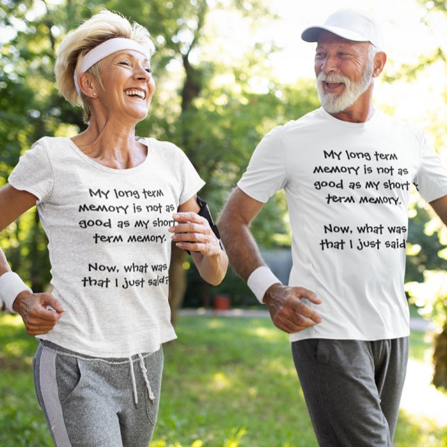 Amusant Mémoire Lapse Cerveau Fade Unisex T-shirt (Funny Memory Lapse Brain Fade Unisex T-shirt Elderly couple)