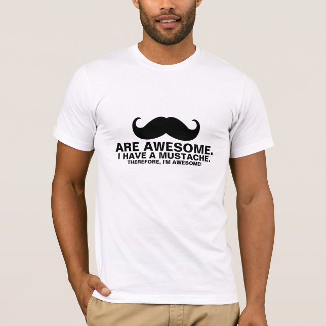 Amusant Moustache T-Shirt Moustaches Moustaches Le (Devant)