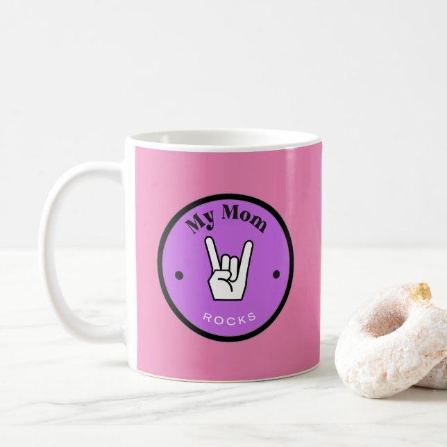 Amusant ! Mug - Ma maman ROCKS ! (Avec donut)